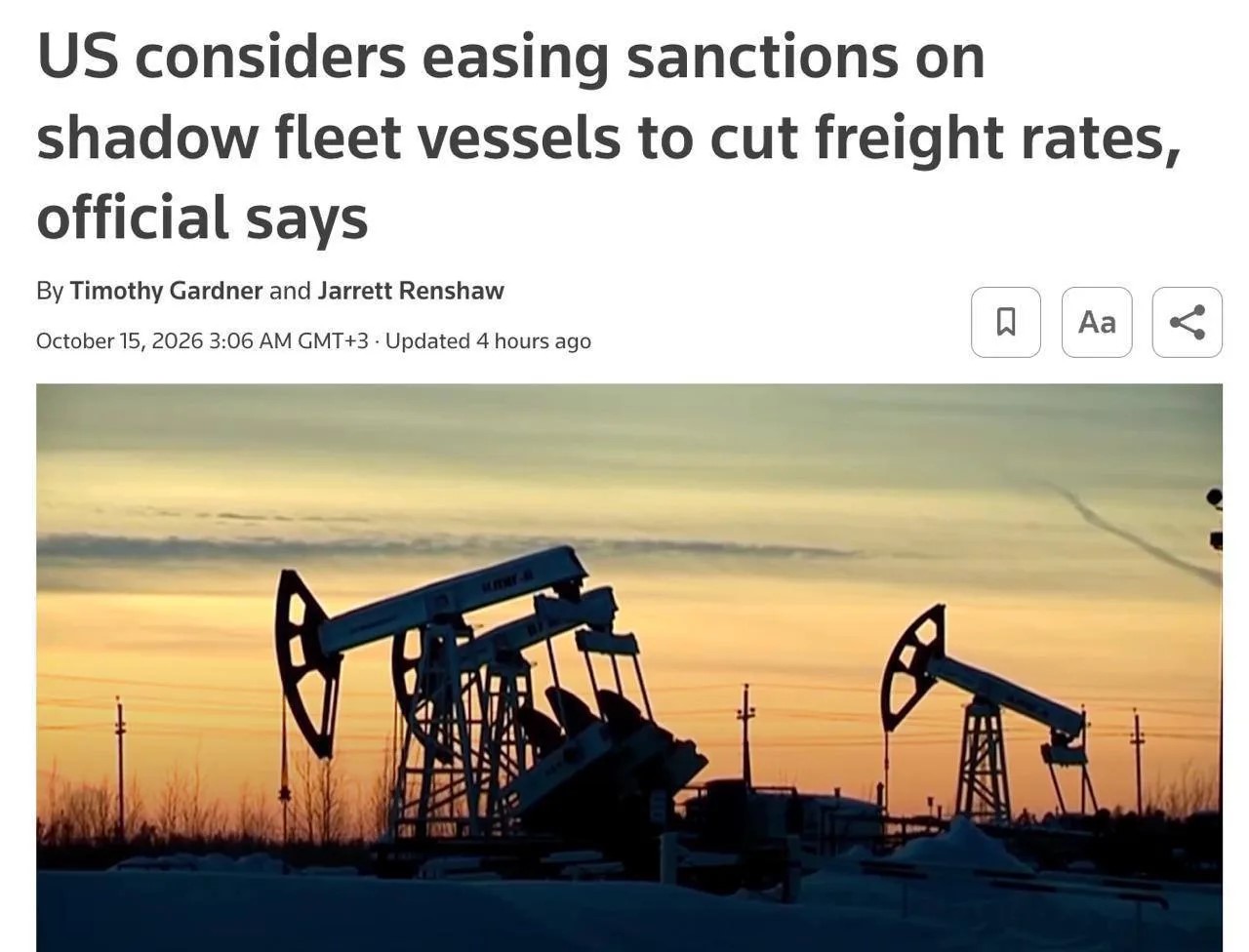 Вашингтон понял, что без российской нефти мир не поедет